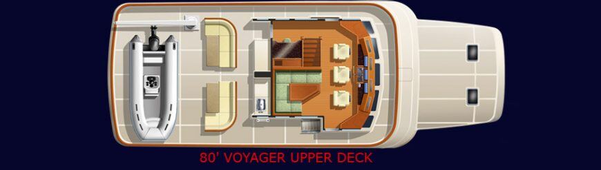 80 Voyager Grand Salon - Boat Deck