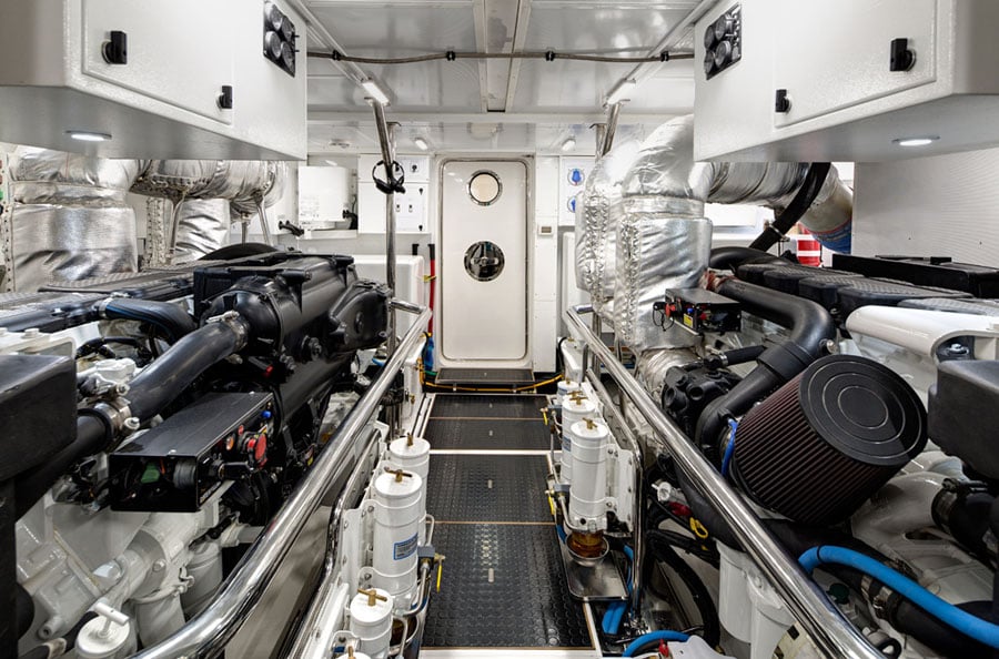 Offshore Yachts engine room