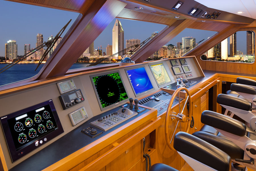 Offshore Yachts helm station